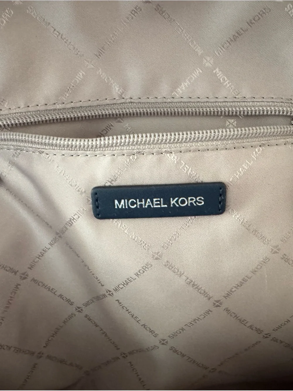 Michael Kors Blue MK Logo Backpack
